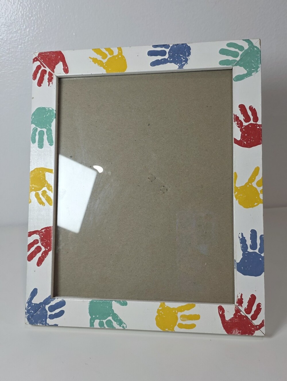 Vintage Colorful Handprint Picture Frame
